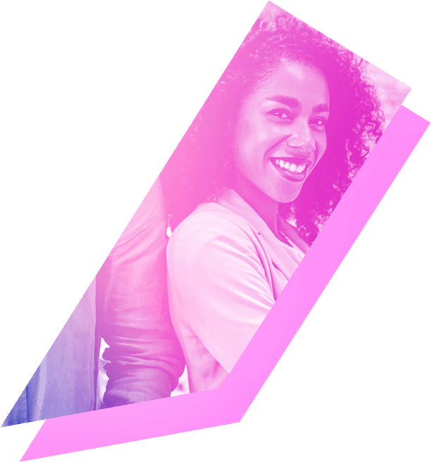 Triangle image with pink outline