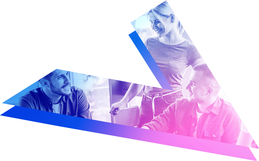 Triangle image with pink outline