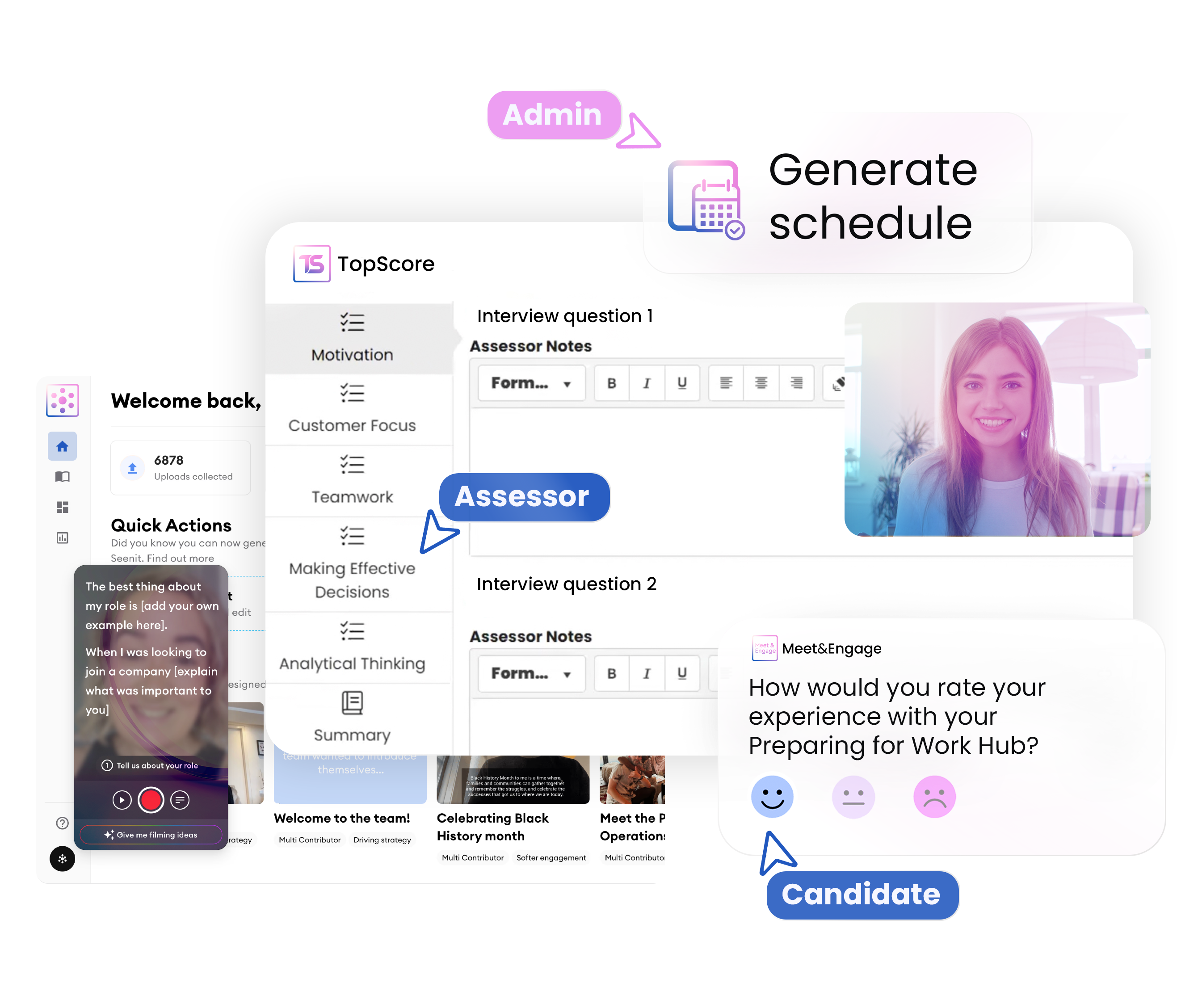Unseen talent technology platform — Admin, Assessor and Candidate experiences
